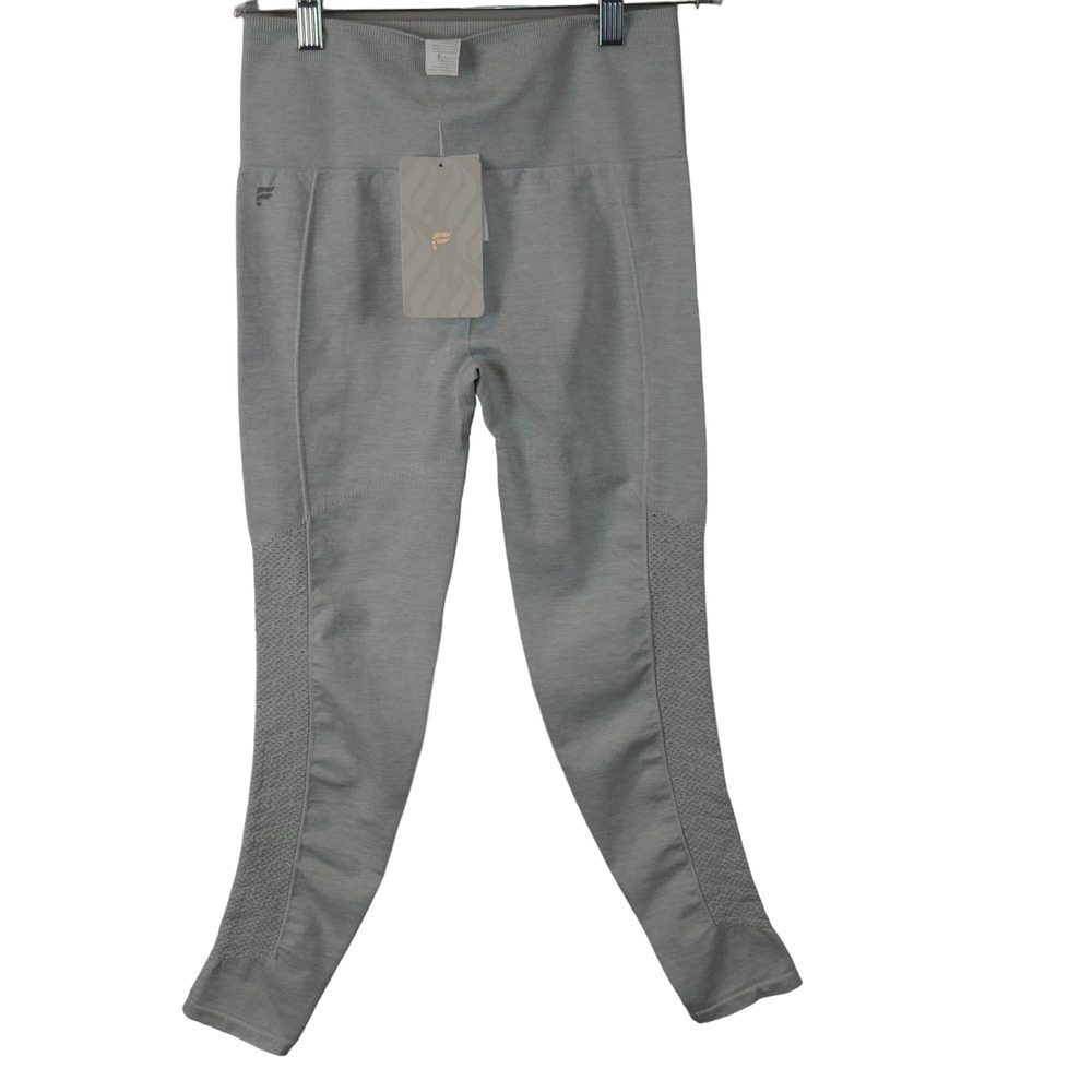 Fabletics NWT Gray Sync High Waisted Perforated 7… - image 3